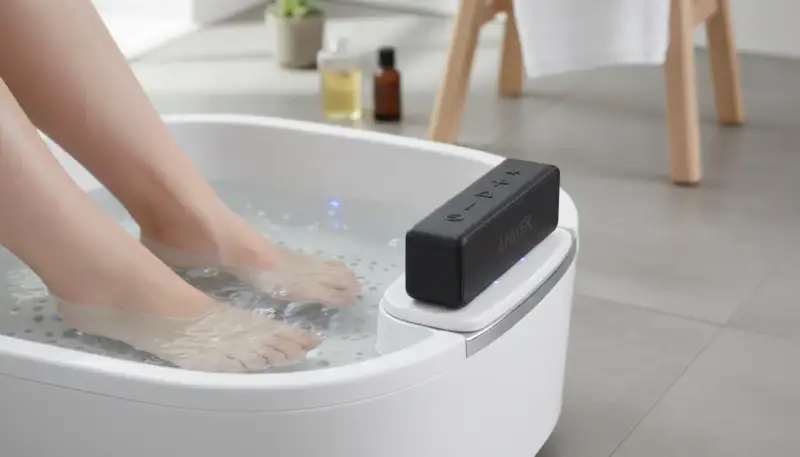 Fußsprudelbad mit Rollen: Wohltat für die Füße