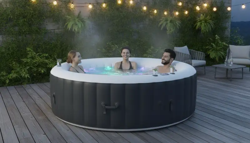 Wellness daheim: Aufblasbare Sprudelbäder